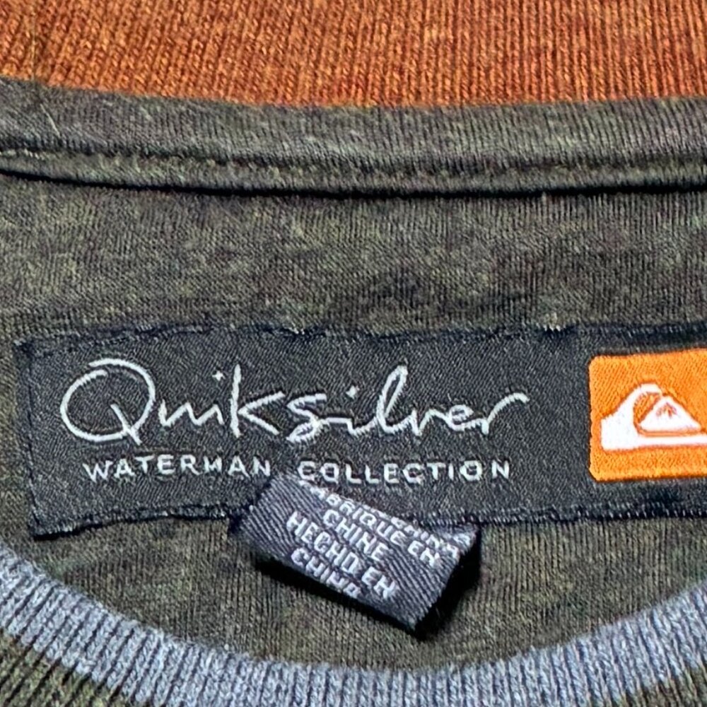 QuikSilver Waterman Collection Men's Crew Neck Sweatshirt Olive Green Size XXL - Picture 5 of 5